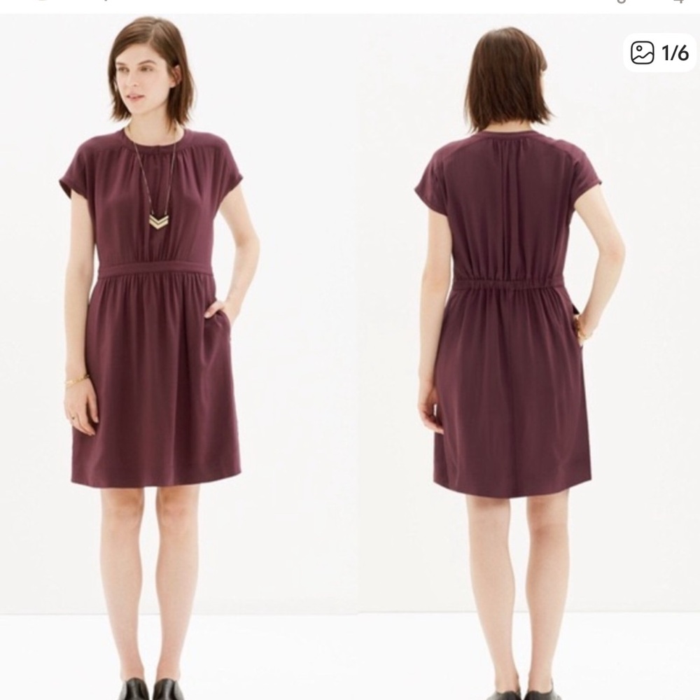 Madewell Rich Plum Midi Dress